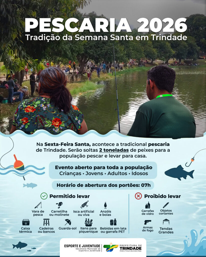 Trindade celebra a Sexta-feira Santa com tradicional pescaria no Parque Lara Guimarães